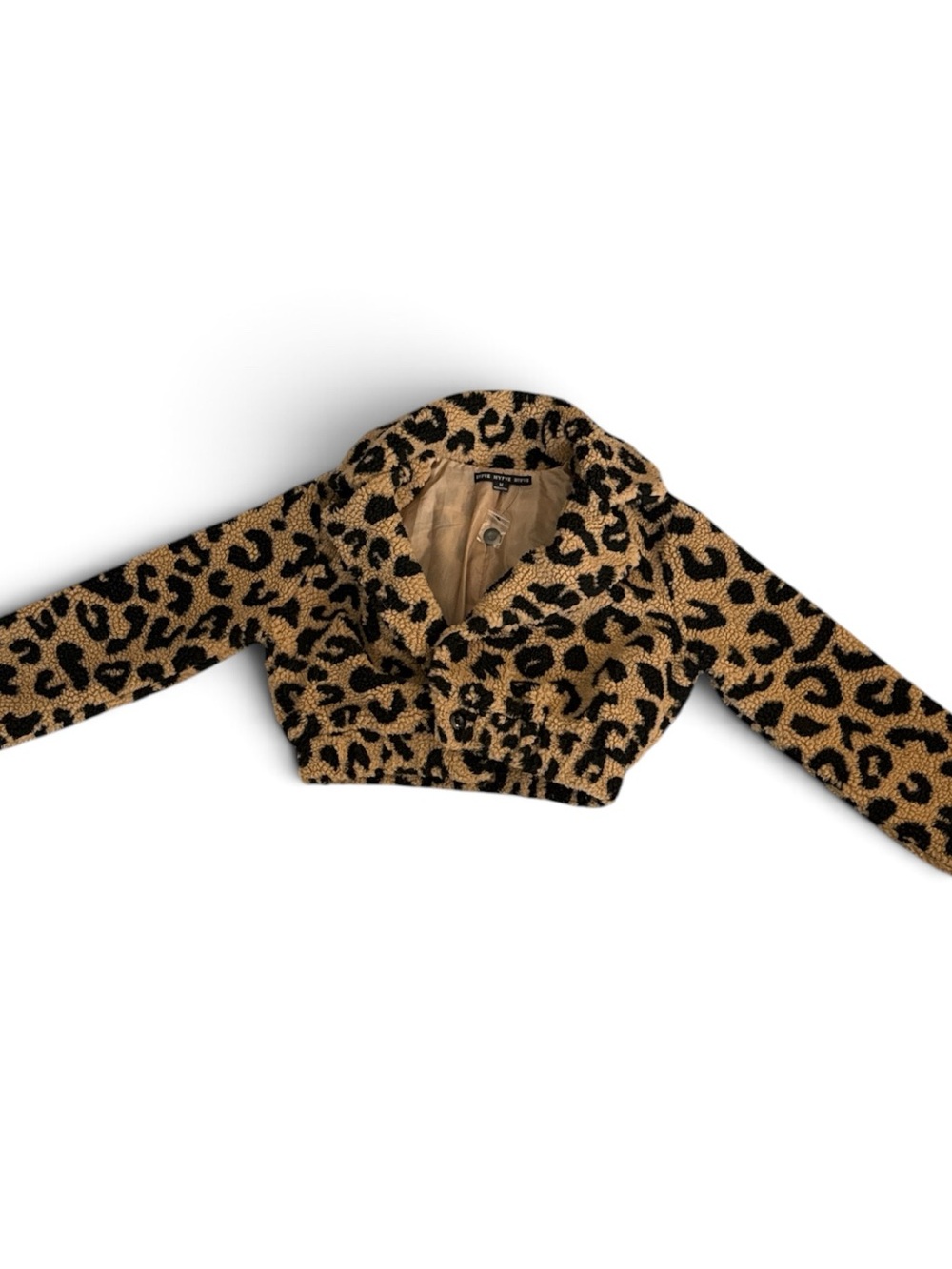 HYFVE Leopard Sherpa Pea Coat - Tan & Black
